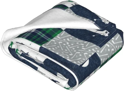 Vista 8 de Manta de golf de forro polar suave, ultra cálida, manta de franela de felpa para cama, viajes, sofá, oficina, hogar, regalos ligeros para mujeres
