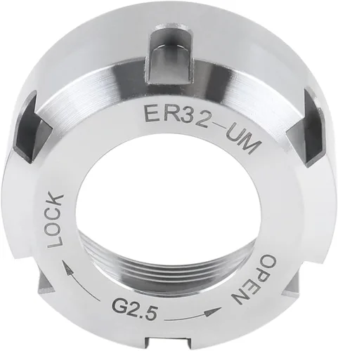 Vista 10 de Accusize Industrial Tools Tuerca hexagonal ER16-A, equilibrada a 18,000 RPM en G2.5, ER16-ANUT M22×1.5, Balanced to 18,000 RPM, HRC 50-52, Alloy
