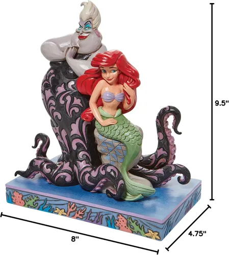 Vista 9 de Enesco Jim Shore Disney Traditions - Figura de Ariel y Úrsula, 9.5 pulgadas, multicolor