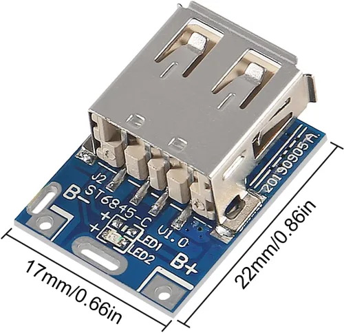 Vista 5 de DIANN 10 unids 5V 1A Boost Step-Up Módulo de fuente de alimentación de batería de litio placa de protección de carga 134N3P DIY cargador pantalla
