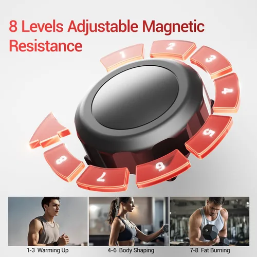 Vista 10 de CURSOR Elliptical Exercise Machine, Elliptical Machine for Home with Hyper-Quiet Magnetic Driving System,8&16 Levels Resistance,Compact Elliptical