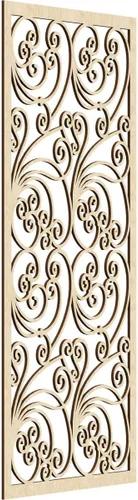 Vista 97 de 9 3/8"W x 24 3/8"H x 1/4"T Marilla Decorativos Paneles de Pared de Madera Calado, Abedul
