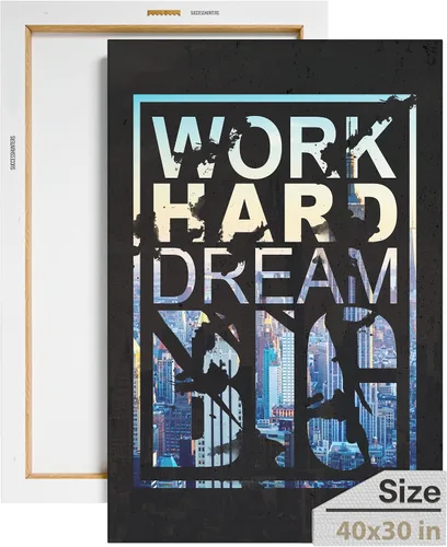 Vista 55 de Lienzo decorativo motivacional para pared con texto en inglés "Road To Successful" (Camino al éxito), diseño motivacional para la oficina, con texto