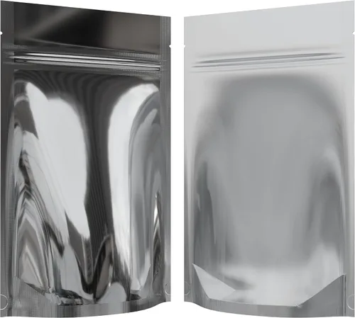Vista 38 de Bolsas de barrera estilo Mylar – Cremallera con sellado térmico – 100 bolsas (negro brillante/transparente, 0.04 oz - 3 x 4.5 pulgadas)