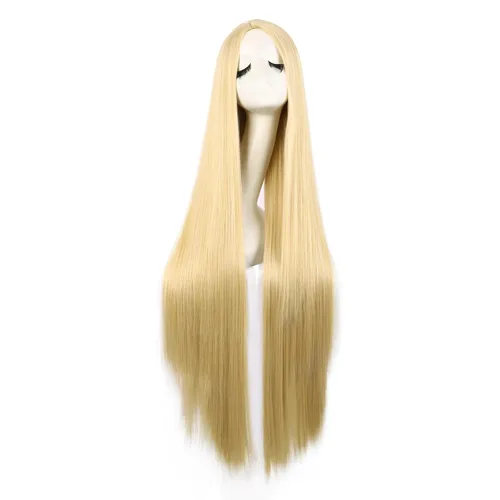 Vista 9 de MapofBeauty Peluca de disfraz de anime de cosplay larga y recta de 40 Negro