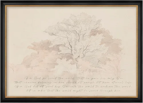 Vista 77 de MUDECOR Lienzo enmarcado prémium para pared, pinos nevados en bosque de invierno, ilustraciones modernas, arte contemporáneo, escénico, divertido