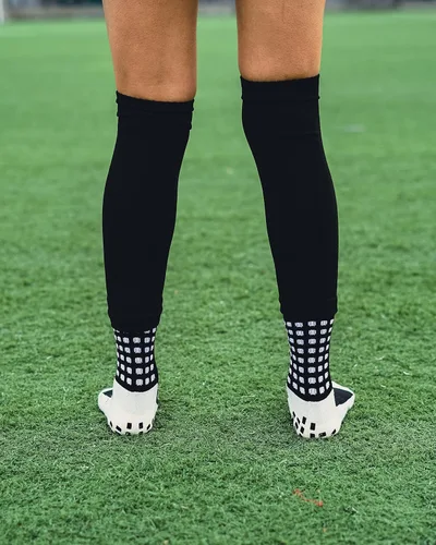 Vista 6 de Calcetines de fútbol, calcetines de fútbol para hombre, calcetines de fútbol antideslizantes, calcetines de agarre, mangas de espinilleras, correas