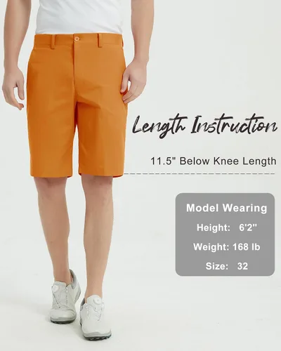 Vista 3 de Lesmart Pantalones cortos de golf para hombre, elásticos, de secado rápido, ajuste relajado, con rendimiento técnico