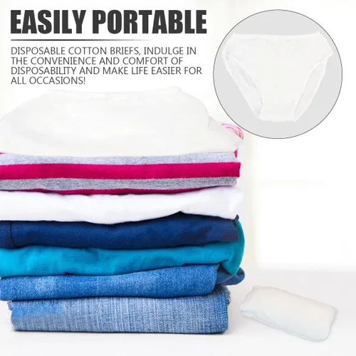 Vista 4 de GYOTUU Ropa interior desechable para hombre, 10 piezas, ropa interior de algodón para viajes, fitness