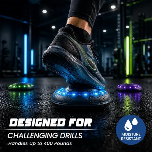 Vista 6 de Reflexx RLT 2.1 Reaction Training Lights – Improve Reaction Time, Coordination & Focus – Adjustable Speed, Random Mode, Brightness & Sound Control