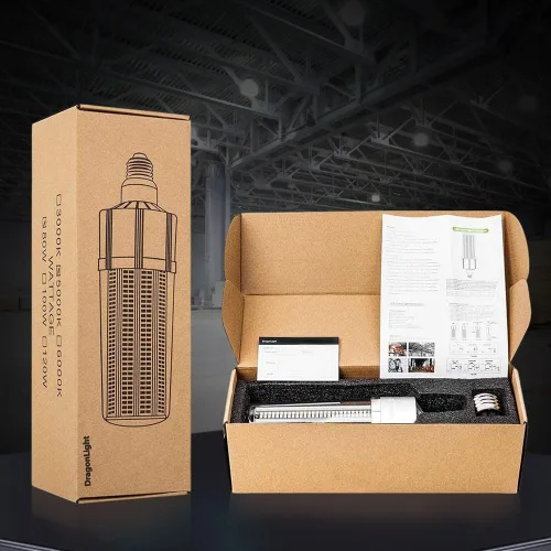 Vista 7 de DragonLight Bombilla LED de maíz de grado comercial de 120 W (reemplazo de haluro de metal de 400 vatios/HID/HPS) E26/E39 Lámpara LED de base