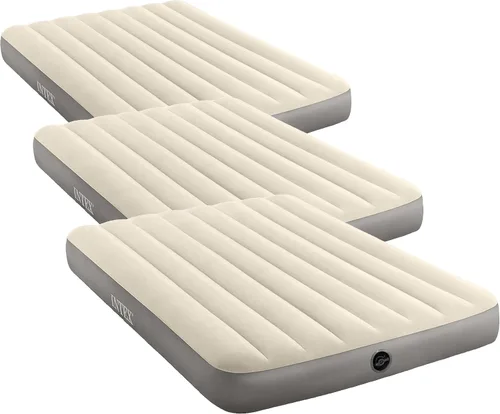 Vista 11 de Intex 64101E Dura-Beam Standard Series Colchón inflable de una sola altura, con válvulas extra anchas 2 en 1, soporta hasta 300 libras