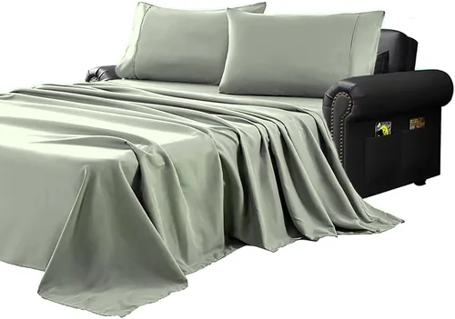 Vista 15 de Kingnex Sábanas de sofá cama individual para sofá cama extraíble de 36 x 72 pulgadas, microfibra suave de doble cepillado 1800, 3 piezas incluyen 1