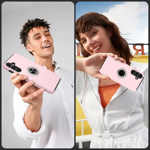 Vista 21 de Gritup - Funda para Galaxy A05S con protector de pantalla HD×2, funda protectora para teléfono a prueba de golpes con soporte magnético de anillo