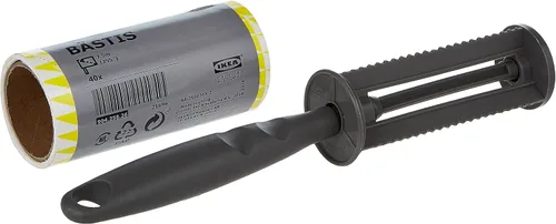 Vista 2 de Ikea Bastis - Rodillos para quitar pelusas, color gris, juego de 5 rodillos (200 hojas)