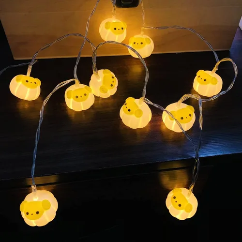 Vista 11 de Guirnalda de luces pintadas de ovejas pequeñas de 5.4 ft, 10 LED, adornos de cabra, luces novedosas, funciona con pilas, luces decorativas de hadas
