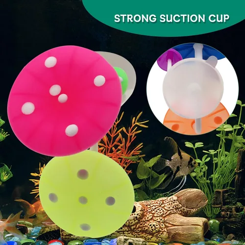 Vista 6 de Betta Fish Rest - Hamaca de hongos de silicona suave, cama de descanso para peces Betta, almohadilla de juego de cría de peces con ventosa