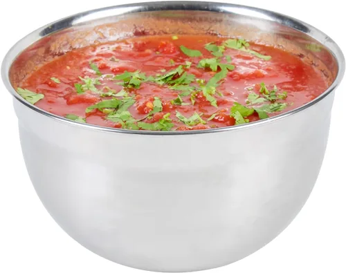 Vista 2 de Restaurantware Met Lux - Cuencos de metal de 2 cuartos de galón, 1 cuenco de harina alemán profunda, resistente a la corrosión, apto