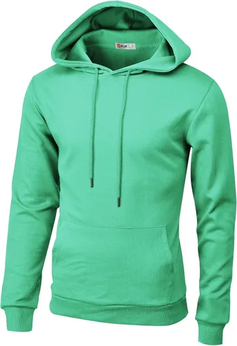 Vista 38 de H2H Sudadera con Capucha Tipo Pullover para Hombre, Ligera, de Manga Larga, con Bolsillo Canguro, Ajuste Ceñido, Básica, Casual, Suéter