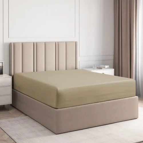 Vista 25 de Sábana bajera ajustable de algodón de 400 hilos tamaño individual – Calidad de hotel 100 % algodón – Suave y sin arrugas – Bolsillos profundos – Se