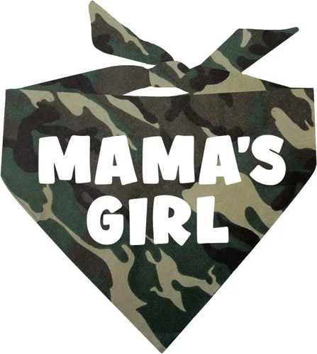 Vista 7 de Mama's Girl - Bandana para perro 100% algodón para mamá Día de San Valentín Sesión de fotos Negro, XS (949)