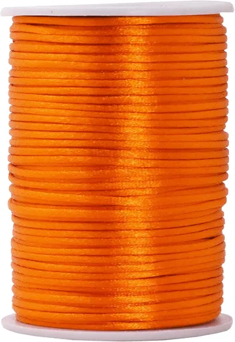 Vista 23 de Mandala Crafts Cordón de satén de cola de rattail de 0.02 in para nudos chinos de macramé