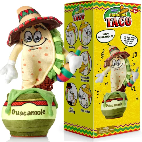 Vista 9 de Gagster Gusano de goma bailarín, juguete interactivo para hablar y cantar, ilumina y repite lo que dices, divertido juguete animatrónico para niños