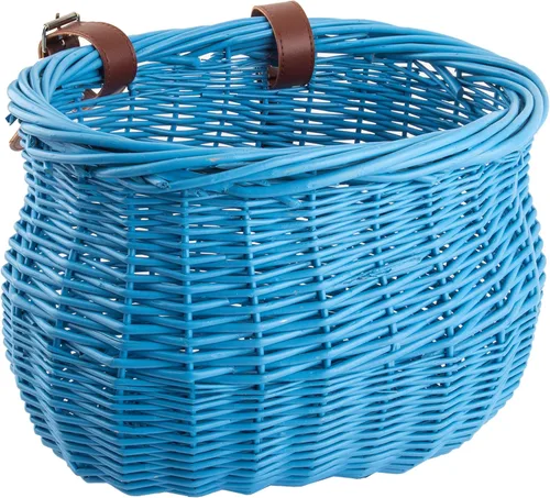 Vista 2 de Sunlite Cesta con correa de Willow Bushel Azul
