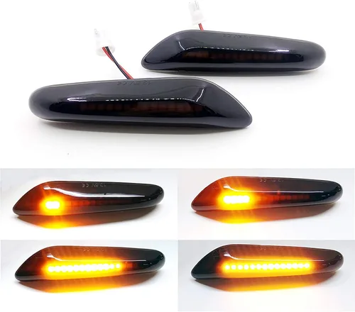 Vista 8 de Xinctai 2 unids lente humo ámbar LED marcador lateral luz intermitente lámpara para BMW E60 E61 E90 E91 E92 E93 E81 E82 E88 E46 E83 E84 1/3/5/X3/X1