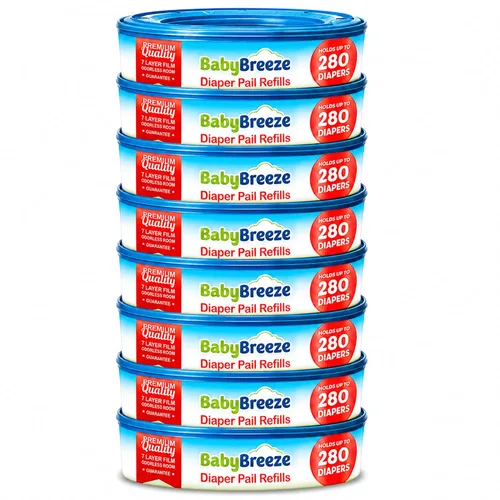 Vista 10 de BabyBreeze Bolsas de repuesto para pañales compatibles con Playtex Diaper Genie Pails bolsas de basura absorbentes de olores, 840