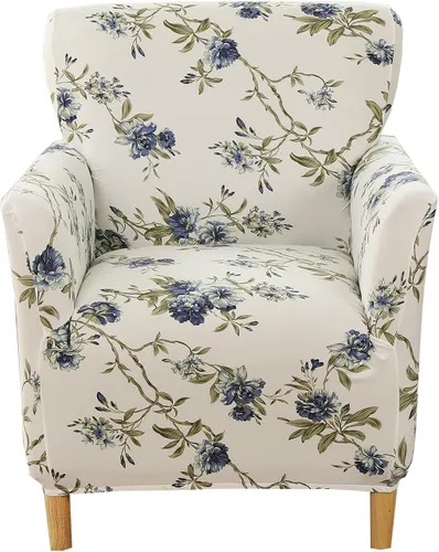 Vista 45 de CRFATOP - Funda elástica para sillón de mediados de siglo moderno de 1 pieza, fundas de silla de acento de jacquard con brazos, fundas de silla