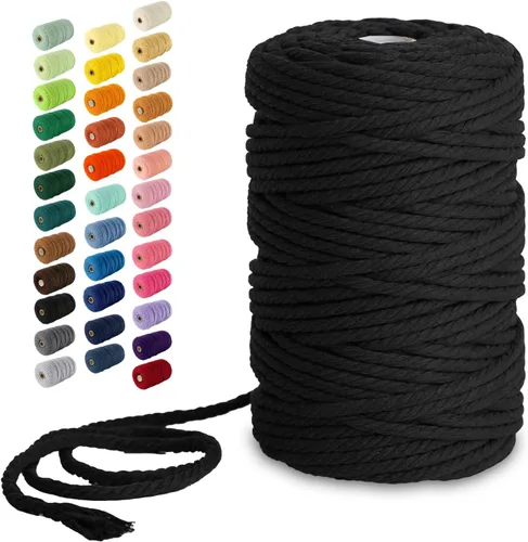 Vista 133 de Nook Theory Hilo de macramé de 3mm 109 yardas - Cuerda de macramé suave de 4mm, 5mm perfecta para nudos - Suministros de macramé para colgadores