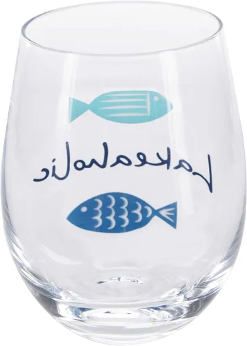 Vista 3 de Pavilion Gift Company - Lakeaholic - Copa de vino sin tallo de 18 onzas