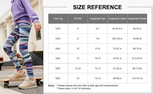 Vista 6 de LaBeca Leggings deportivos para niñas, pantalones de yoga de cintura alta para niños, no se transparentan, leggings de entrenamiento para correr