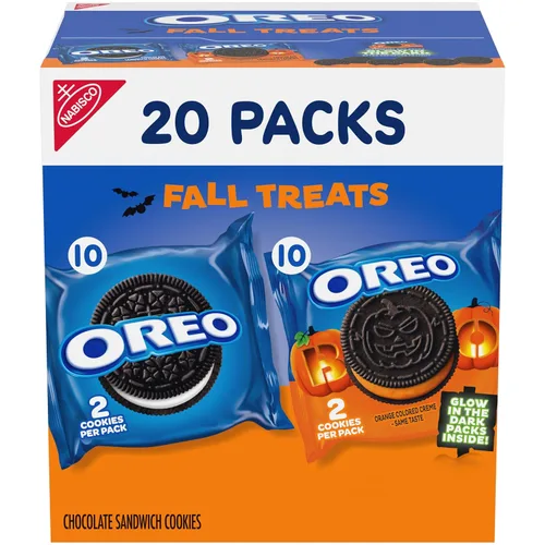 Vista 16 de OREO Galletas de Halloween de sándwich de chocolate con crema de naranja Edición limitada