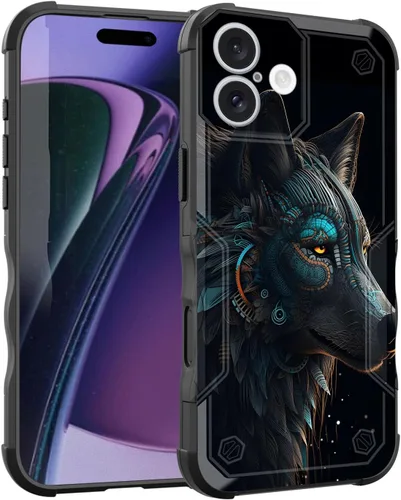 Vista 180 de Funda para iPhone Air, [doble capa] [protección contra caídas de grado militar de 10 pies] Funda resistente a prueba de golpes para iPhone Air