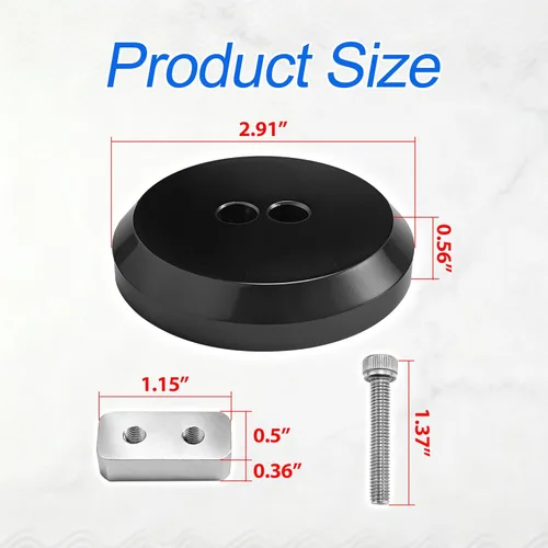Vista 2 de Jack Pucks Billet - Almohadilla de aluminio para elevación de piso, compatible con Corvette C5 C6 C7 C8/944 964 993 996 997 911 Boxster Cayman -4