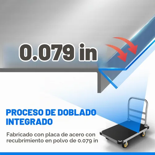 Vista 3 de Camión de plataforma resistente de 2200 libras, 36 "x 24" carro