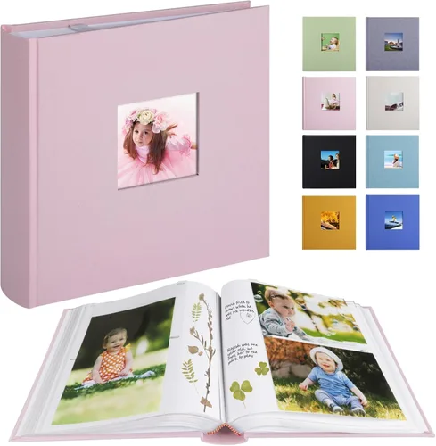 Vista 12 de 1DOT2 Álbum de fotos con espacio de escritura, 50 páginas, fotos de 4 x 6 pulgadas, capacidad para 200 o 5 x 7 pulgadas, tapa de lino, álbumes