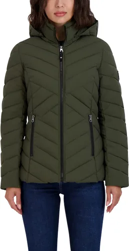 Vista 10 de Nautica - Chaqueta corta acolchada con diseño de cheurón para mujer Negro