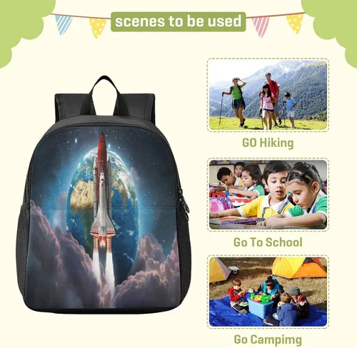 Vista 2 de Kcldeci Mochilas infantiles para preescolar primaria jardín de infantes, Color10, Mochilas de viaje