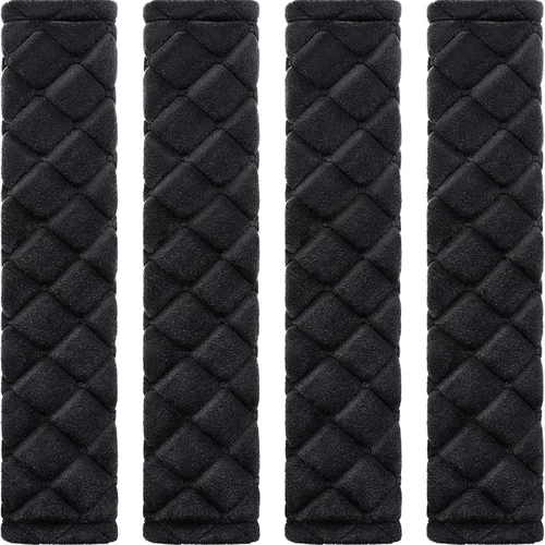 Vista 5 de Tatuo Paquete de 4 Fundas para Cinturón de Seguridad Extra Largas Almohadillas para Cinturón de Seguridad para Automóvil Suaves y Cómodas Fundas