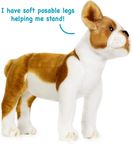 Vista 5 de TigerHart Bobby The Boston Terrier Boxer - Peluche de animal de peluche de perro grande de 14.5 pulgadas