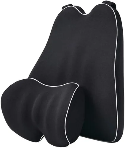 Vista 11 de Soporte lumbar de coche cojín de espuma viscoelástica con alivio del dolor de espalda para Ceed/GT/SW/PRO Cerato Venga Carens Soul 1 unids negro