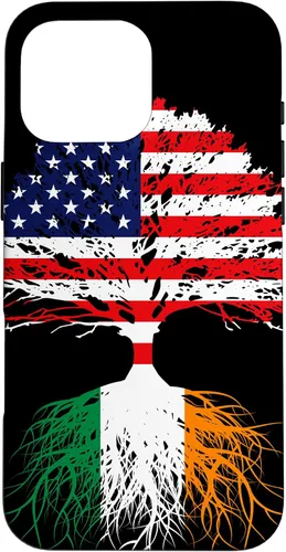 Vista 19 de iPhone 16 Ireland Born Irish Family Roots Irish American US Flag Gift Case