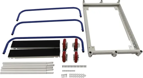 Vista 7 de Carro de hoja de yeso de 1000 libras y plataforma de pared para paneles de pared, carro de plataforma de acero resistente con 4 ruedas giratorias