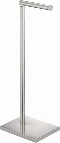 Vista 10 de Soporte de papel higiénico de pie, 6 rollos moderno de acero inoxidable de pie para baño, soporte para rollo de papel higiénico con almacenamiento