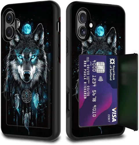 Vista 13 de Funda para tarjetas de crédito, doble capa híbrida a prueba de golpes, protección contra caídas con función atril para iPhone 17 de 6.3 pulgadas