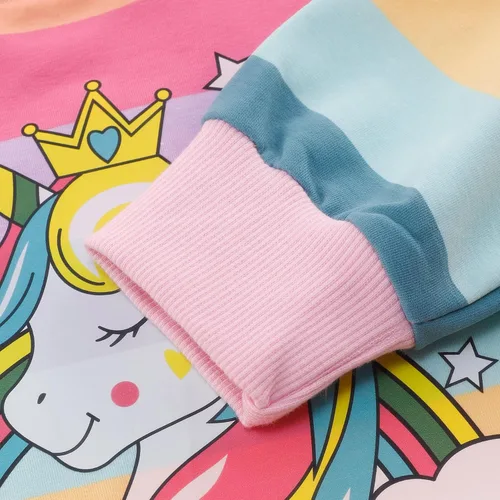 Vista 6 de Conjunto de 2 piezas de sudadera de manga con volantes y leggings para niñas de 2 a 10 años