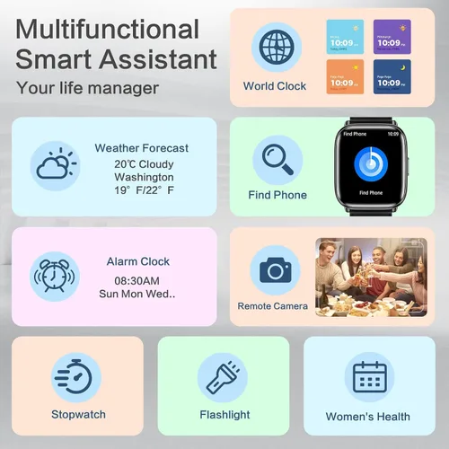 Vista 8 de 2025 Lightweight Smart Watch for Women, 1.75" AMOLED AI Smartwatch with Da GPT, Fitness Tracker with Heart Rate SpO2 Blood Pressure Sleep Monitor